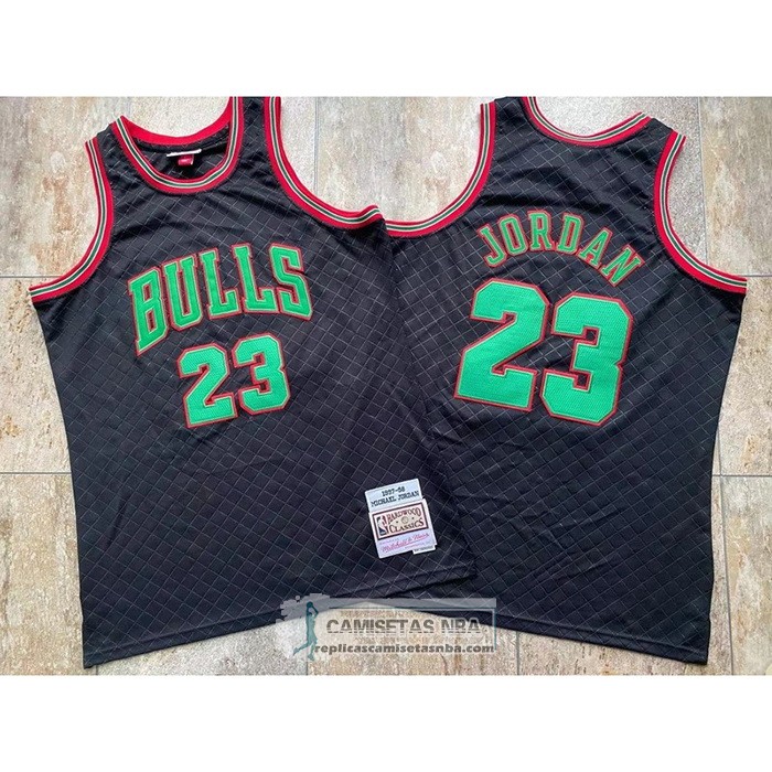 Camiseta Chicago Bulls Michael Jordan NO 23 Mitchell & Ness 1997-98 Negro